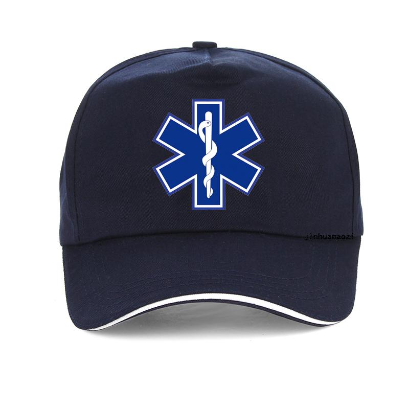 Star Of Life Print Hat Cap Emt Paramedic Emergency Medicine Baseball Cap Support For Those Emergency Medical Profession Hats