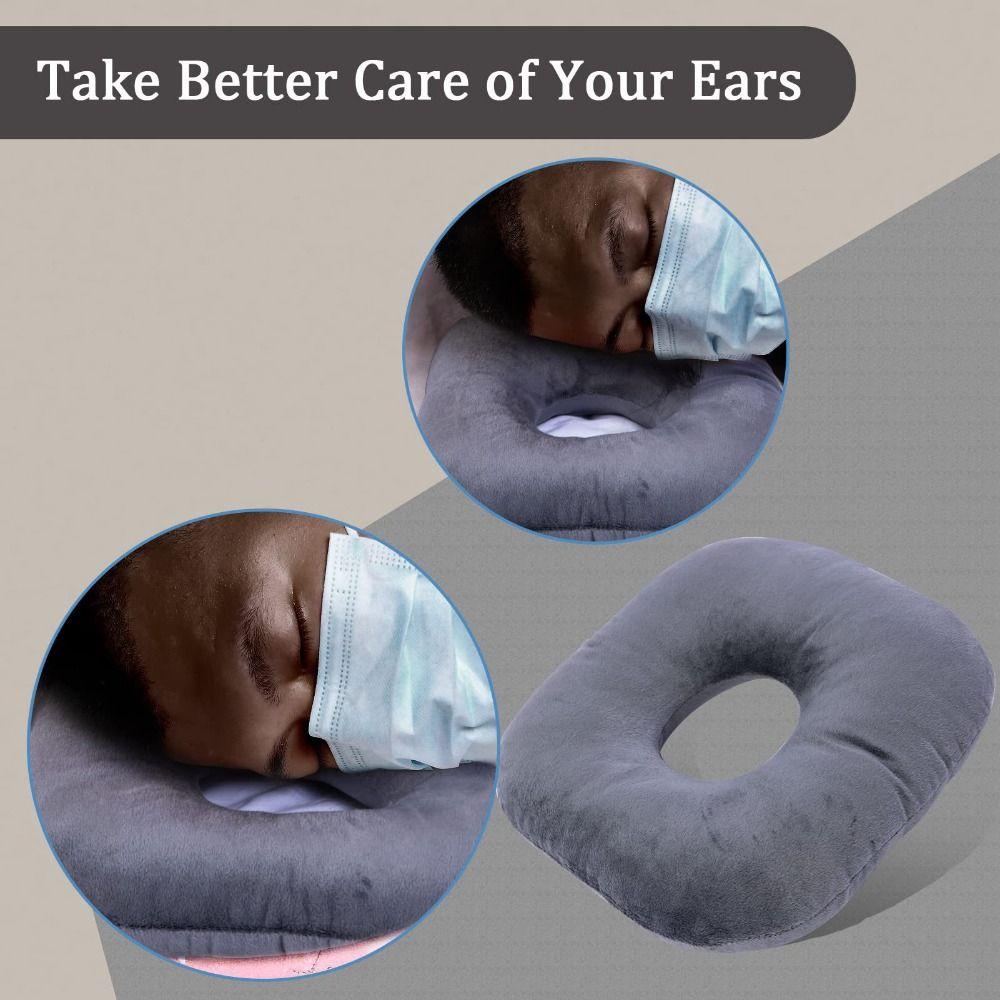 Breathable Ear Piercing Pillow Cotton Filling Earring Pillow  Side Sleepers Accessories