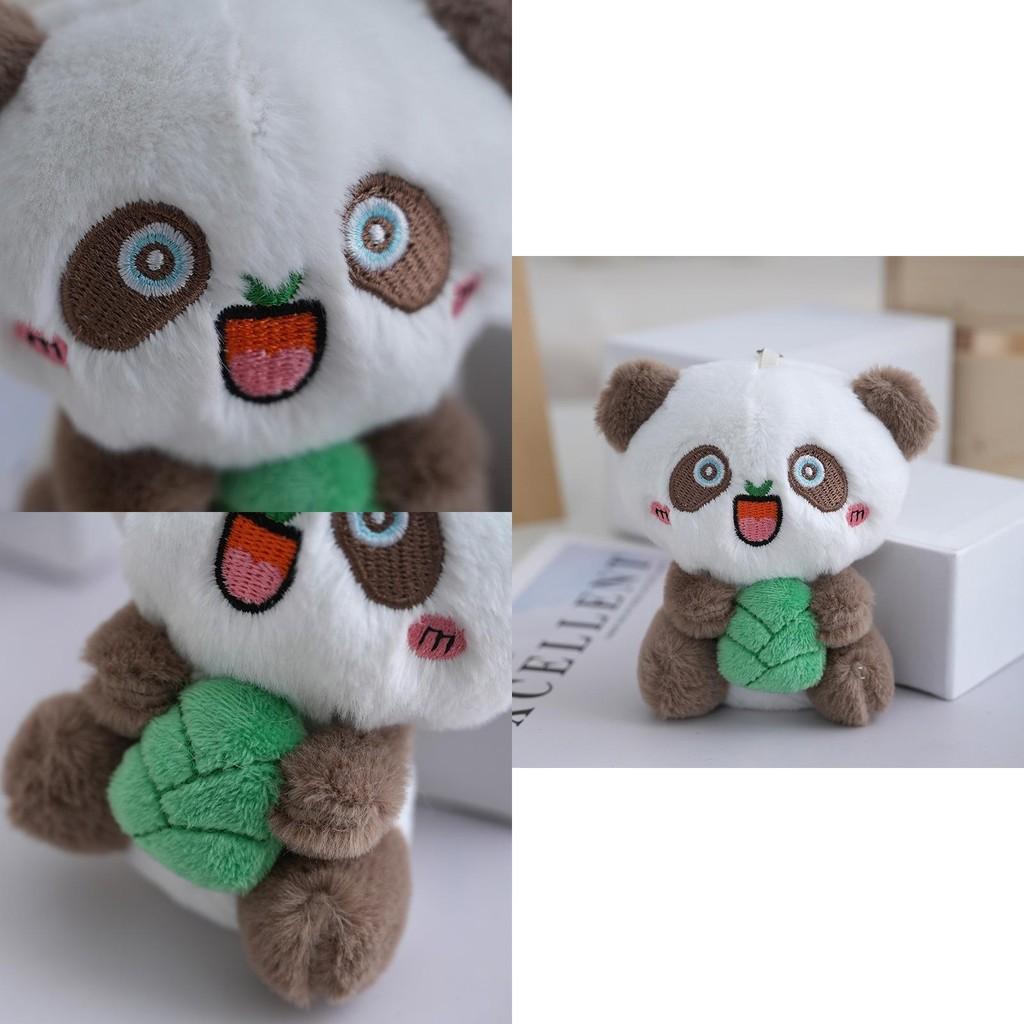 Fashionable Panda Plush Keychain Lovely 3d Doll For Bags And Couples