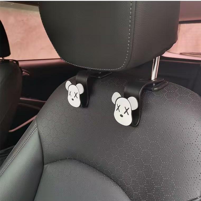 Universal Cute Cartoon Car Seat Back Hook - No Installation, Multipurpose, Strong Load Bearing