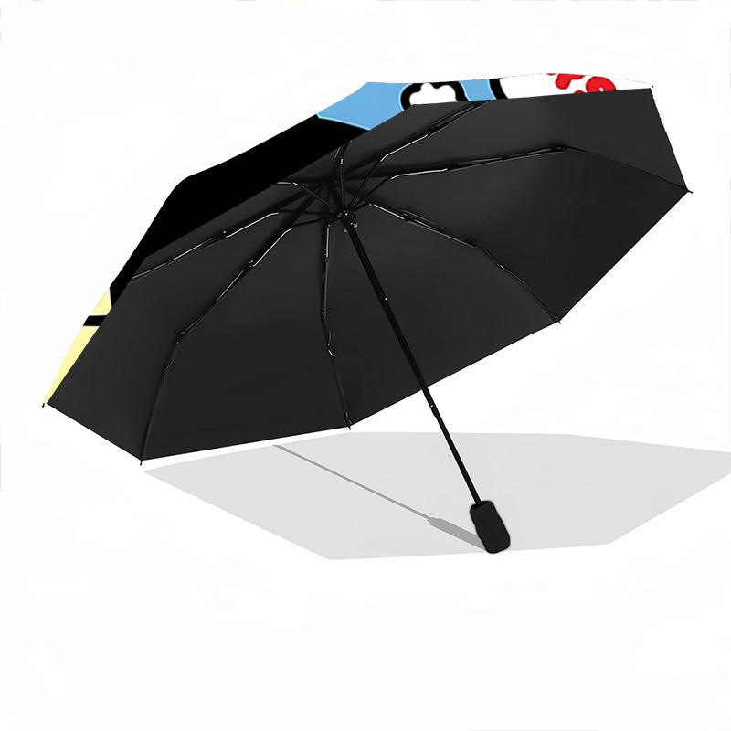 1pc Sanrio Characters: Are You a Dog Person or Cat Person Automatic Opening Folding Umbrella - Perfect for Fans, Travelers, Everyday Use, and Festive