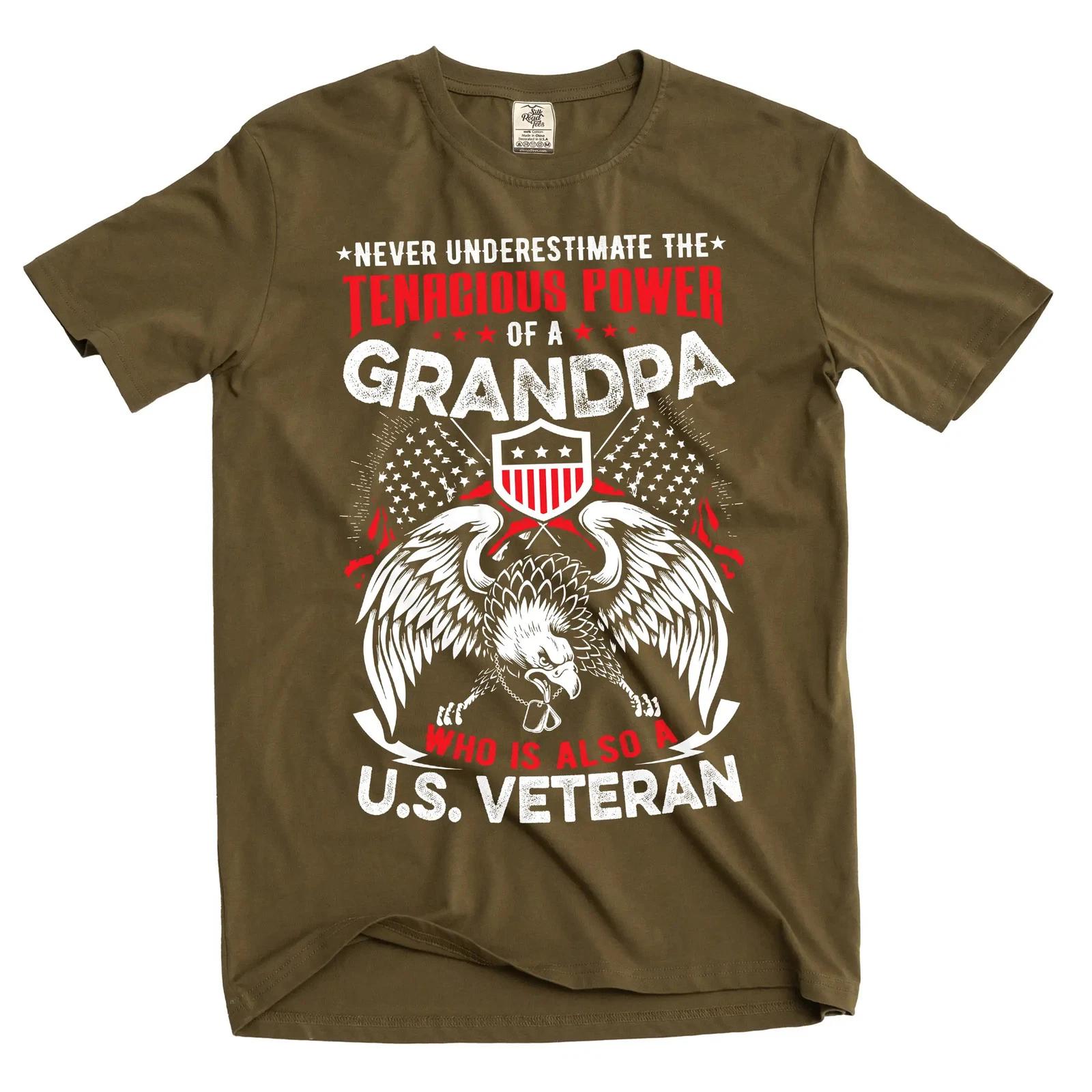 Gift for Grandpa Veteran T-Shirt Grandfather T-Shirt US Veteran Tee Shirt XL