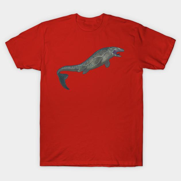 

Men Black Print T-shirt Mosasaurus Hoffmanni No-Cut Transfer Paper Print Cotton Tshirt 3XL червоний