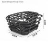 Large Capacity Anti-Extrusion Bike Front Basket Set Black PC Material Detachable Electric Bike Basket with Lid