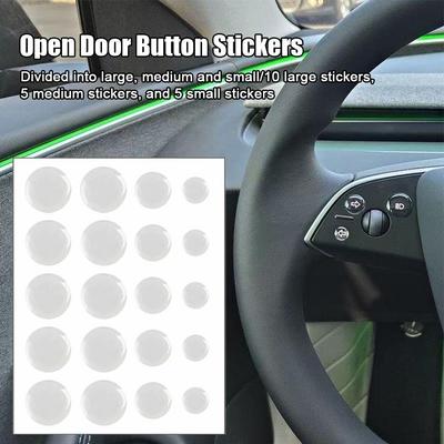 For Tesla Model Y Juniper 2025 Open Door Button Stickers Highland Steering Wheel Sticker Screen Protector Accessory