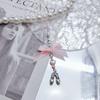 Y2k Style Beaded Phone Lanyard Strap Cute Bowknot Phone Pendant Beads Phone Chain Alloy Material Suitable for Phone Bag