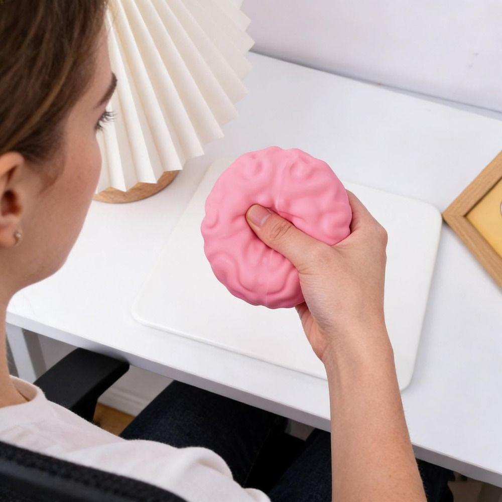 Mochi Fun Realistic Design Big Brain Squishy Sensory Stress Relief Relax Stress Ball Soft Novelty Squeeze