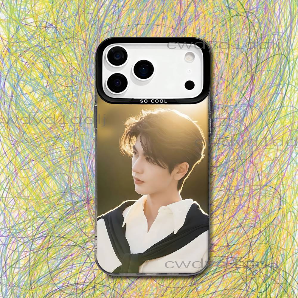 Zhang Ling He For iPhone 17,16,15,14,13,12,X,8,Pro,Max,Plus,SE4,Air,Mini Black IMD Matte Case