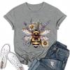 Women's Top Round Neck Casual Printed Short-sleeved T-shirt Top