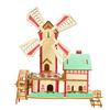 3D Wooden Puzzle Toys Jigsaw Architecture DIY Windmill Castle Construction Pattern Kids Puzzles Learning Educational Toys Gifts