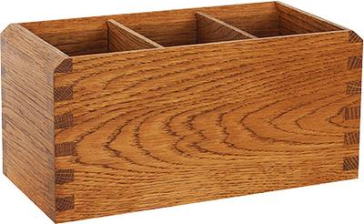 Oak Village Multi-Purpose Pen Holder, Brown, 22cm Wide X 11cm Deep X 10.8cm High, 01060-11