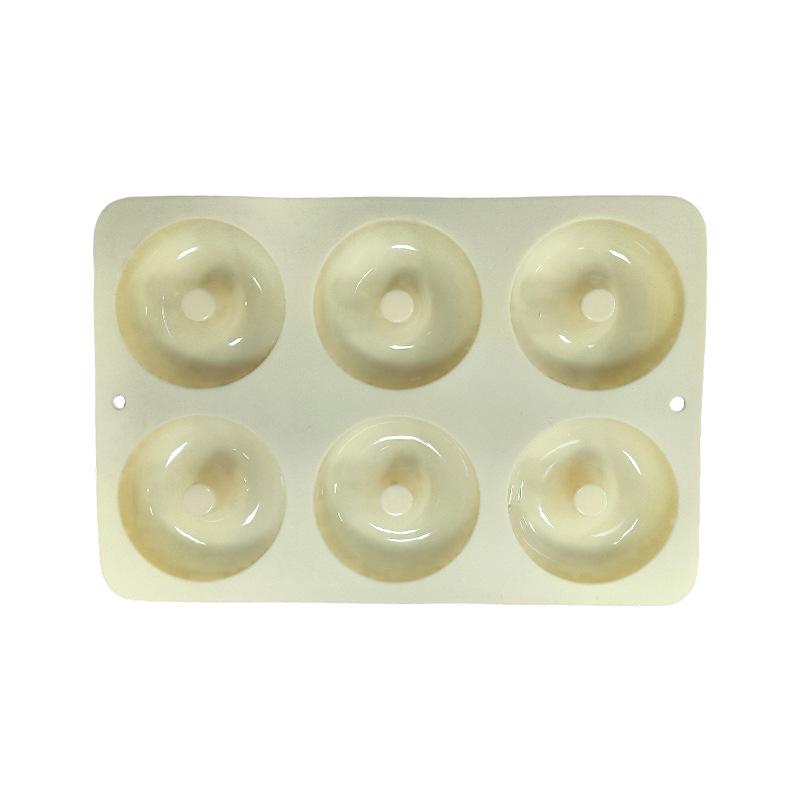Silikonform för munkar och kakor med 6 håligheter