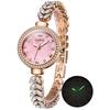 OLEVS Women's Watch, Beautiful Design, Beautiful, Simple, Popular, Easy To See, Cute, Waterproof, Luminous, Japanese Movement, Diamond, Pink