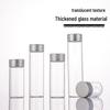 High-Transparency Glass Control Bottle with Silver Cut-Line Aluminum Cap, Portable 30mm Sealed Agarwood Display Bottle.