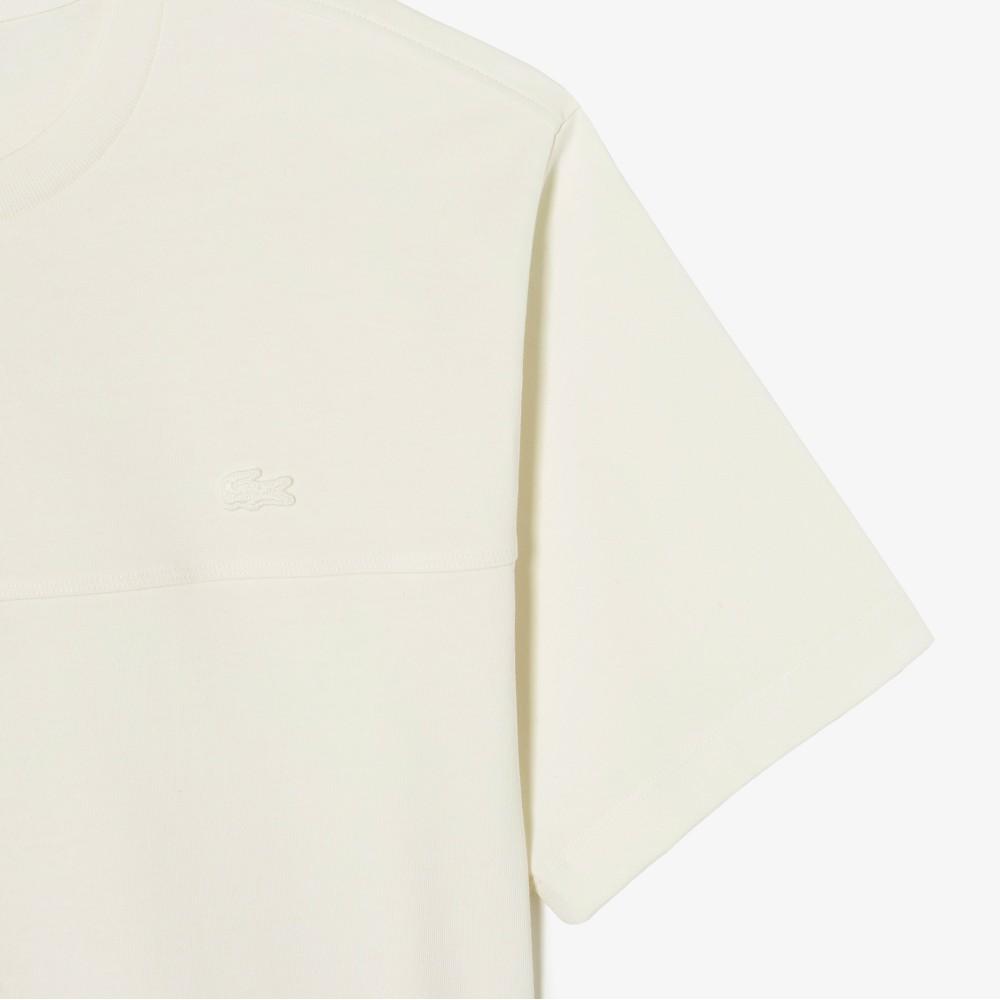Lacoste Men's Strong Yarn Woven Panel Short-Sleeved T-shirt TH358E-56G056