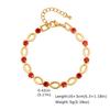 Women's Stainless Steel Oval Rhinestone Bracelet Necklace BR-2527