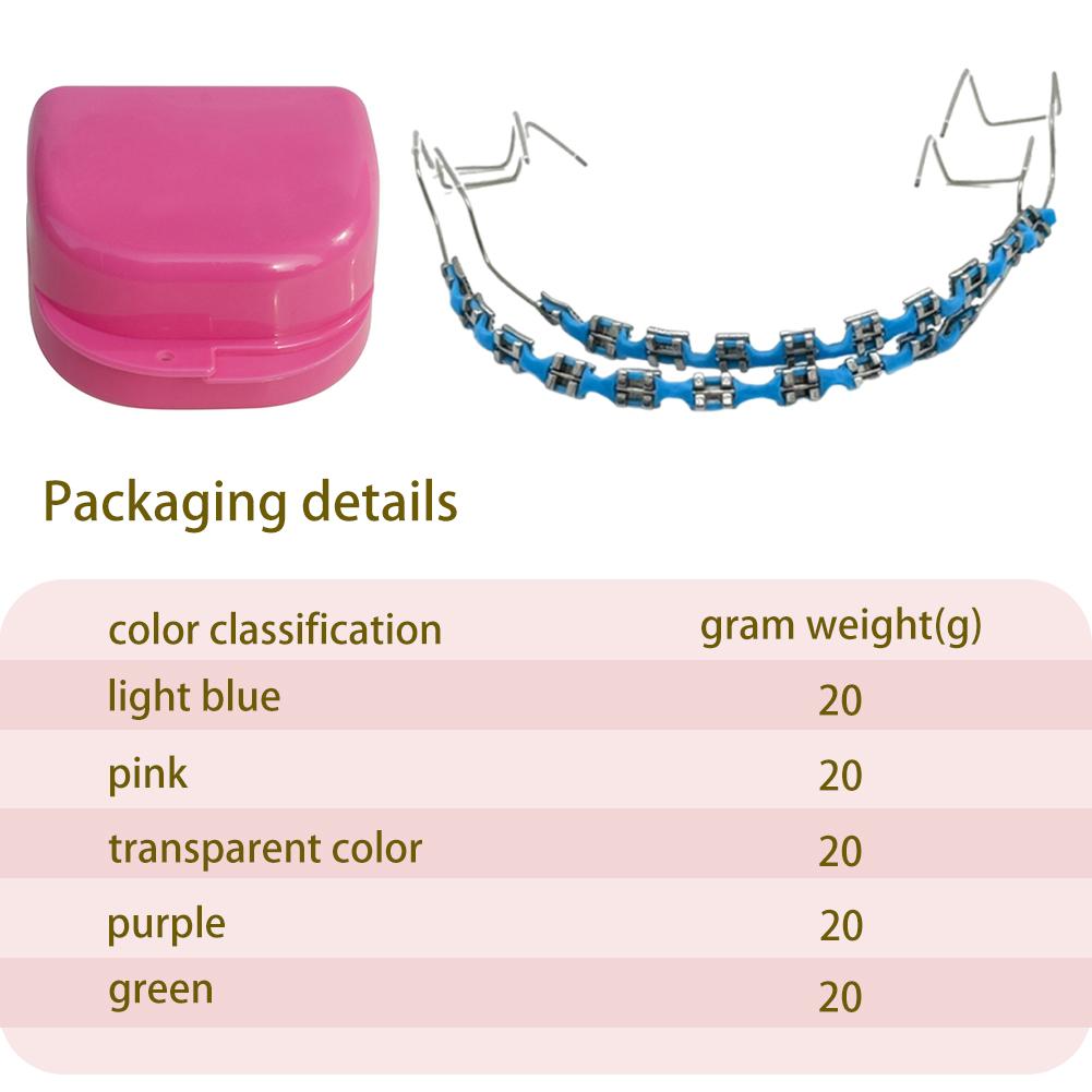 2Pcs Cartoon Cat Dental Metal Braces Archwire With Hooks Metal Bracket And Ligature Ties Colorful Temporary Tooth Decoration