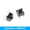 100/300pcs 6X6X5/4.3/5.5/6/7/8/9/10/13MM Tact Switch Push Button Switch 12V 4PIN DIP Micro Switch For TV/Toys/home use Button