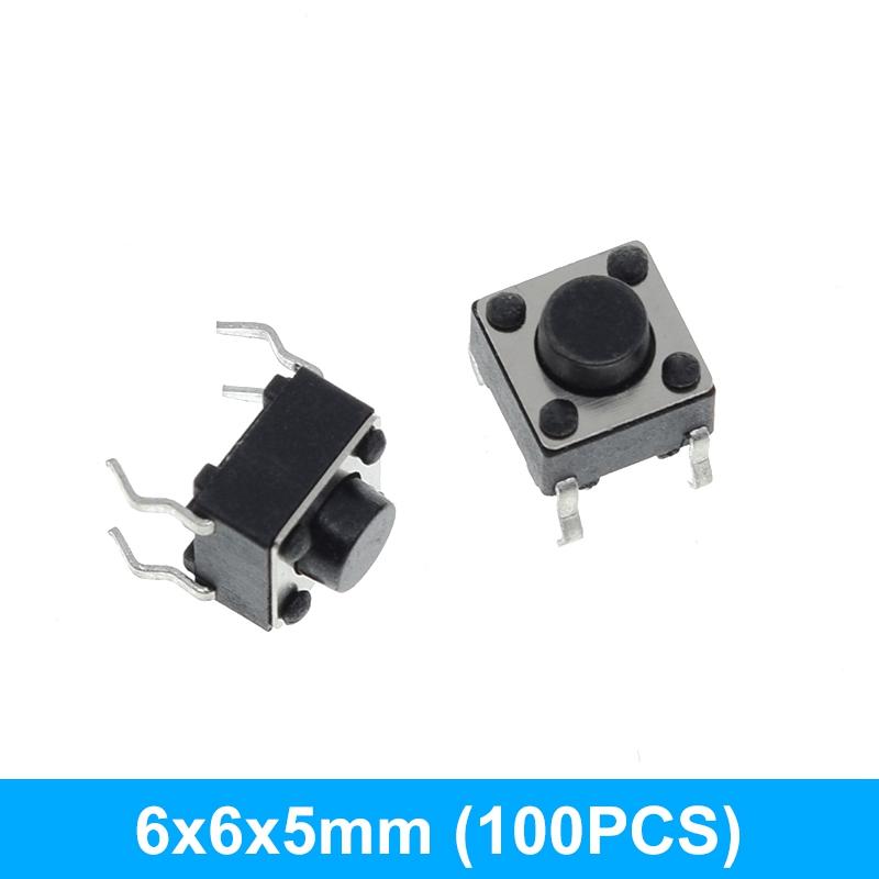 100/300pcs 6X6X5/4.3/5.5/6/7/8/9/10/13MM Tact Switch Push Button Switch 12V 4PIN DIP Micro Switch For TV/Toys/home use Button