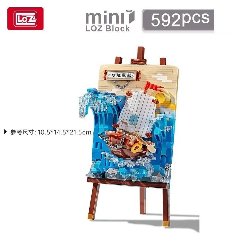 Loz Blocks Fun Creative 3D Painting Cat Educational Building Bricks Art Toys For Girl Present New Year Gift Christmas Santa