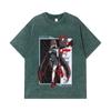 275 GSM Washed T-shirts 100% Cotton Digimon V8 Lady Devimon Print Unisex Heavy Cotton T Shirt