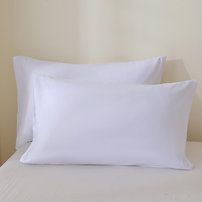 2 Pieces Set 50*65 50*70 50*75 50*90cm White 100% Polyester Bed USA Standard Queen King Size Bed PillowCases Cases Covers