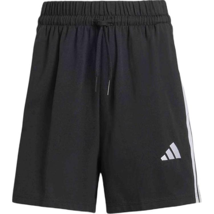 Adidas Women s Essentials 3 Stripes Cotton Shorts Black/White JD0908 L