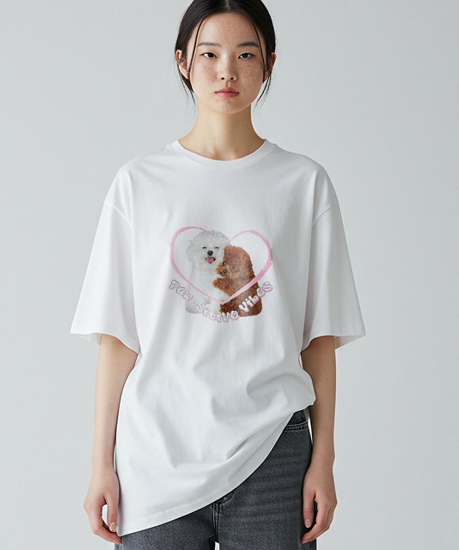 Match Glove Positive Vibe Oversized Tee (White) Wh/Free