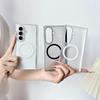 Matte Clear Corrugated Pattern Magnetic Case for Samsung Galaxy Fold 8 Ultra 8 7 6 5 Wireless Charge Hard PC Hinge Protect Cover