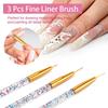 36Pcs Nail Art Brush Set Fine Liner Striping Dotting Silicone Tools 3D Gel Pen Acrylic Design Brushes For Professional Home Use