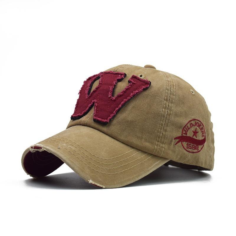 Fashion W letter cap retro old washed personalized baseball cap outdoor sunshade sun protection cap