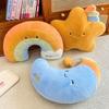 Peluche Arcobaleno con Forme di Stella e Luna per il Comfort del Sonno e dei Bambini Piccoli