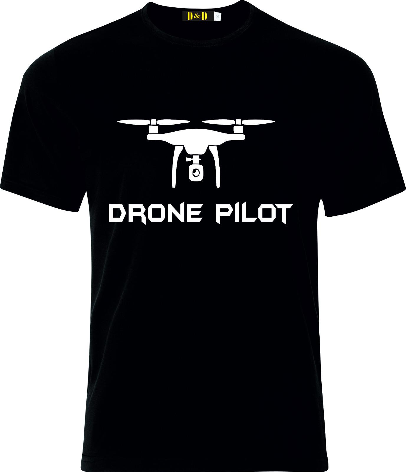 DRONE PILOT FUNNY HUMOR GIFT COTTON T Shirt Mens Womens Tees Top S