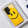 Smiling Face Pattern Exquisite Luxury Highend PhoneCase Glass PhoneCase for Samsung Galaxy S26 S25 S24 S23 S22 S21 FE,Ultra,Plus