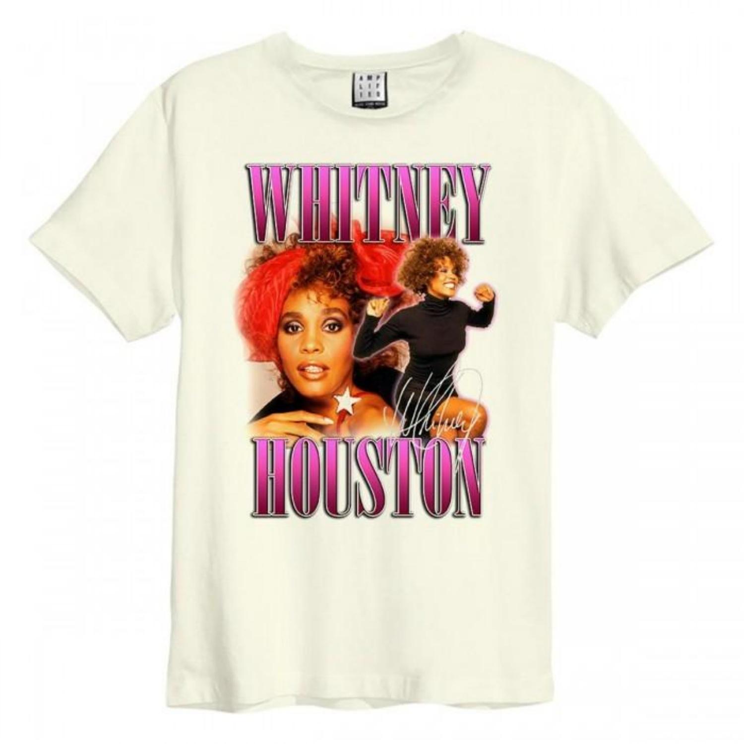 

Amplified Unisex Adult Red Bow Beauty Whitney Houston T-Shirt S чёрный