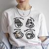 Female T Shirt Cat Coffee Pure Trendy Summer Slim Short Sleeved T-shirt Women Mocha Latte Cat Fun Cat Top Tees
