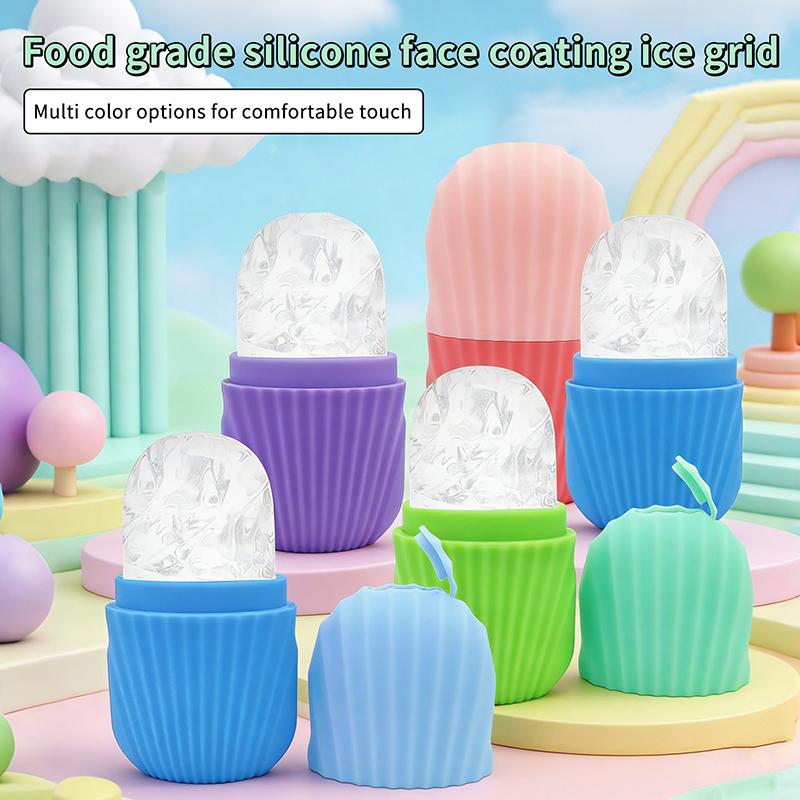 [1pcs] Silicone Trays Facial Eye Roller Ice Ball Beauty Face Lifting Massager Contouring Reduce  Skin Care Tool Reusable