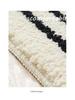 Thickened Blue & Black Striped Non-Slip Carpet Mat: Water-Absorbent, Wear-Resistant for Bedroom or Bathroom.