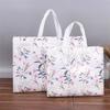 25piece Non-woven Fabric Handbag Pink Film Covering Waterproof Durable Clothing Portable Shopping Bags Gift Transverse Packing B