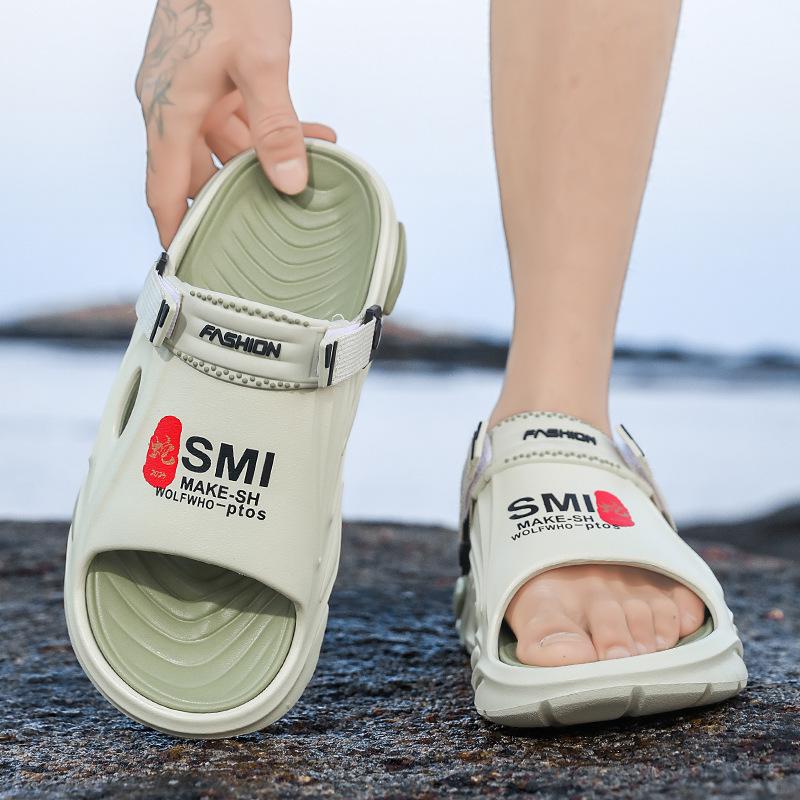 Men's 2025 Summer Non-Slip Height-Boosting Clog-Style Slippers: Outdoor, Odor-Resistant, Wear-Resistant, Breathable.