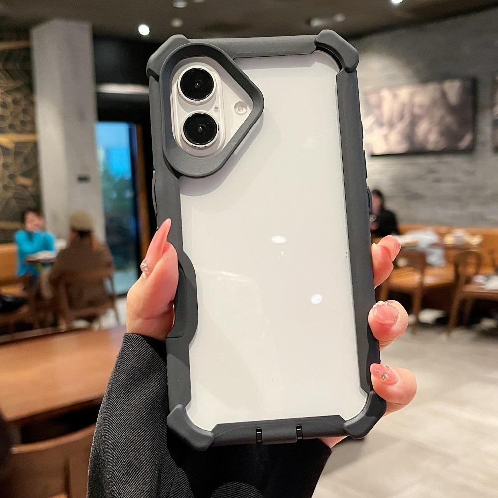 Heavy Duty Dual Layer Transparent Shockproof Durable Phone Case for iPhone 16 Pro Max 15 Plus 14 13 12 11 Protect Cover