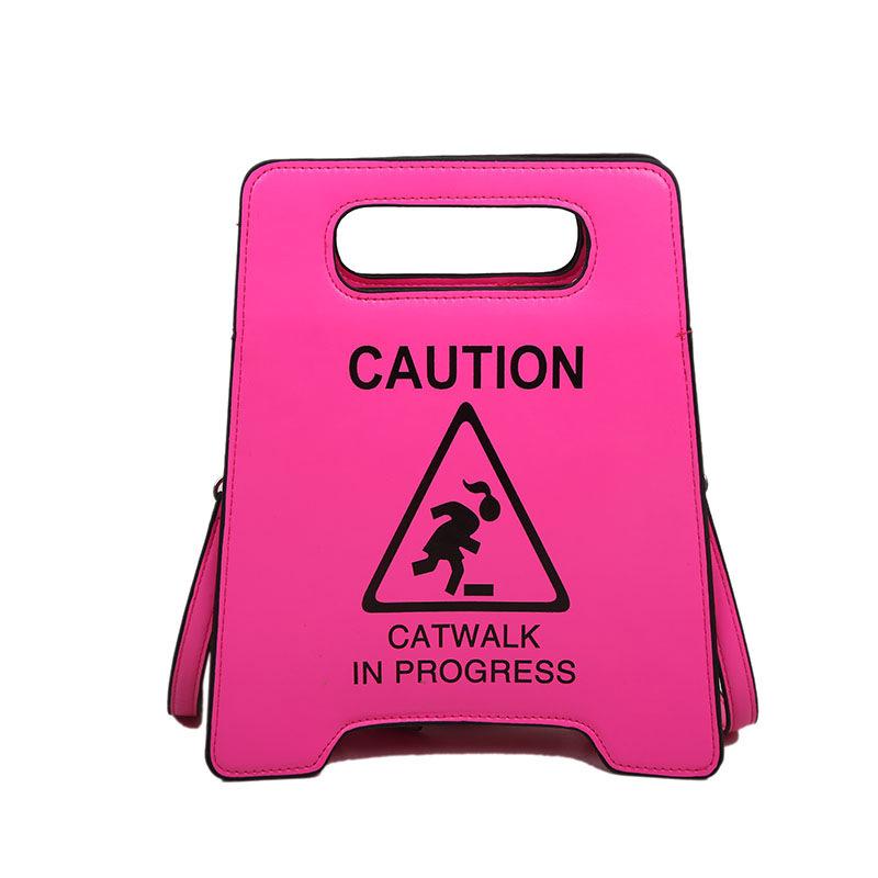 2025 Fashion Creative Spoof Personalized Parking Sign Forbidden Driving Fashion Hip Hop Messenger Bag Woman