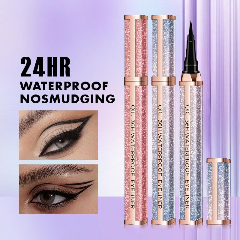 QIC Sternenhimmel Eyeliner Flüssigstift Klebestift Farbe Kaffee Braun Kaffee Schwarz Wasserdicht Schnelltrocknend Wischfest