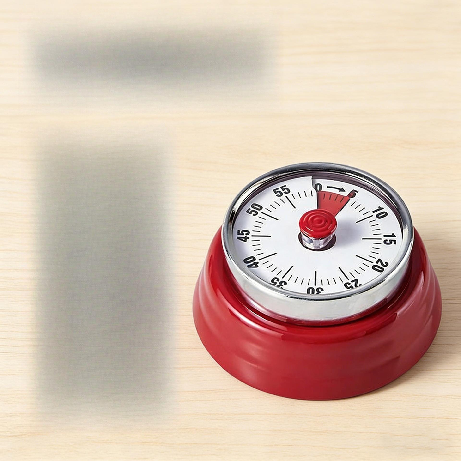

Stainless Steel Mechanical Magnetic Timer Reminder, No Battery Required