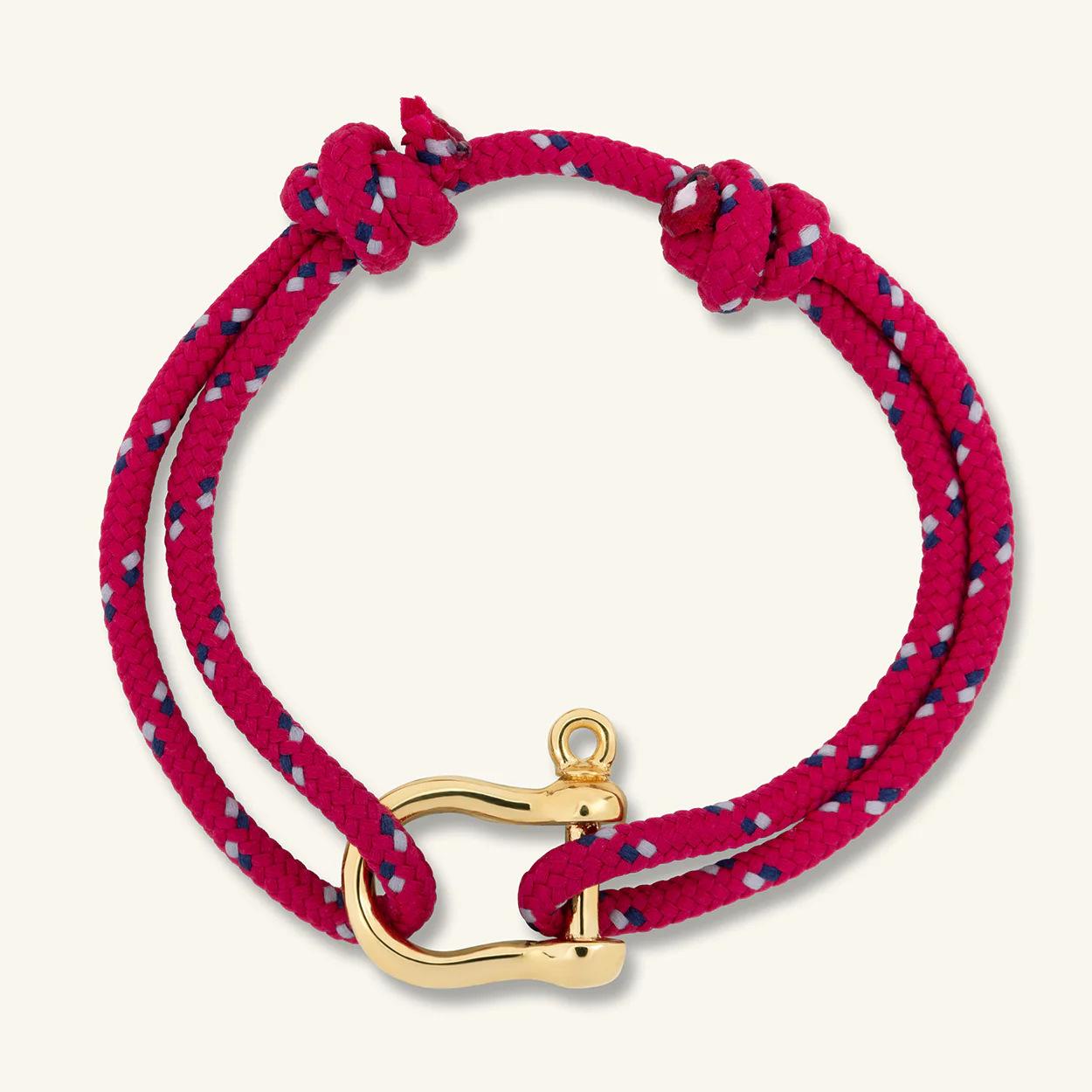 Color Dopamine Stainless Steel Bracelet Love Disc Pendant Color Lucky Rope 18K Color Retention