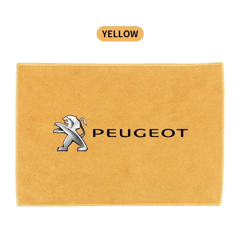 Fashion New Car Drying Towel Suede Coral Velvet Double-sided Car Cleaning Cloth For Peugeot 206 208 306 307 308 407 408 508 2008