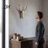 Decorative Shelf Accents Longhorn Bull Wall Sculpture, Rustic Farmhouse Animal Figurine, Distressed Decoration, Office Desk Ornament