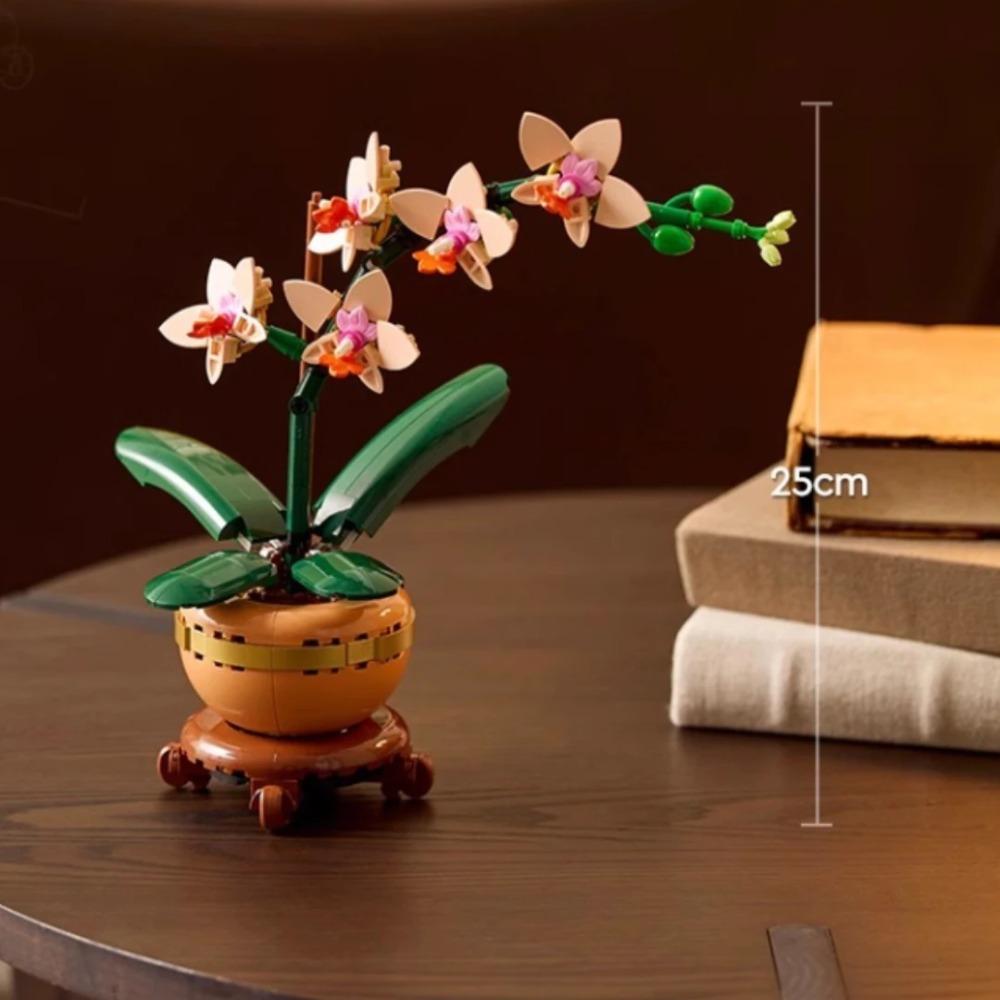 

Simulation Orchid Chrysanthus Plum Blossom Bouquet DIY Block Models Set Collection Exquisite Home Decor Lover Thanksgiving Gifts
