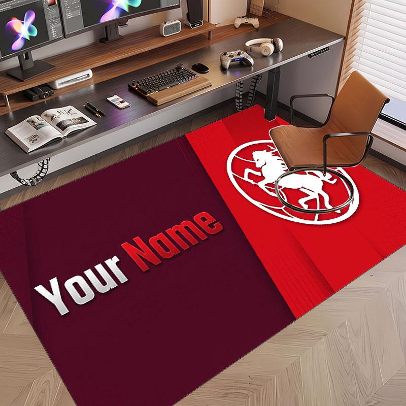 Custom Rug FC Twente Pattern Print Name Text Soft Non‑Slip Floor Carpet for Home Indoor Decoration
