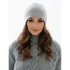 Szara Czapka Beanie Damska Z Dzianiny - Peterson